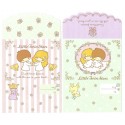 Ano 2013. Kit 2 NOTAS DOBRÁVEIS Little Twin Stars Sanrio