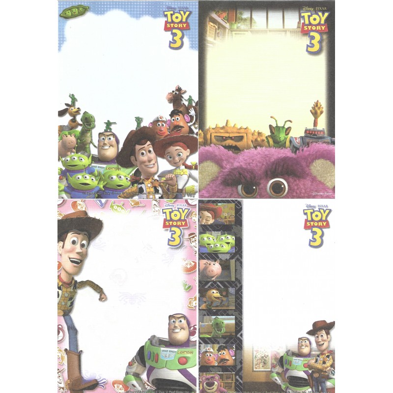 Kit 4 Notas Disney-Pixar Toy Story 3 II Sun-Star Japan