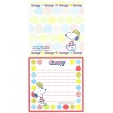 Kit 4 Notas Grandes Snoopy Color Dots Hallmark