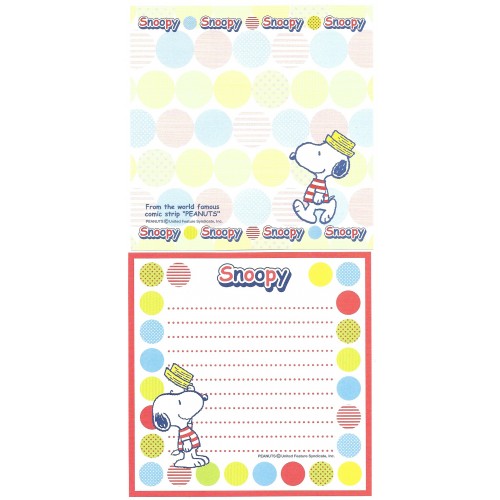 Kit 4 Notas Grandes Snoopy Color Dots Hallmark