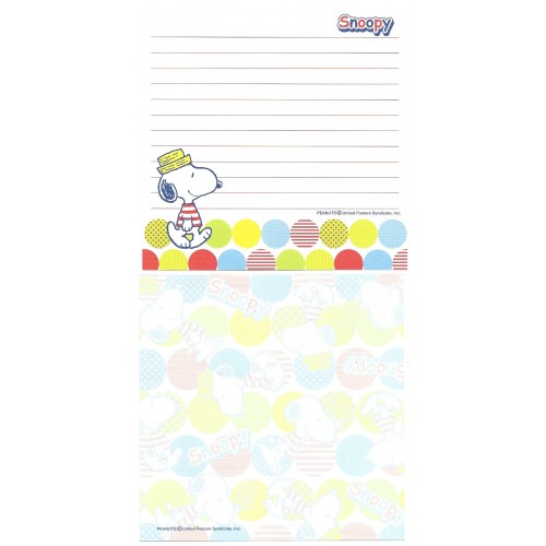 Kit 4 Notas Grandes Snoopy Color Dots Hallmark