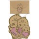 Conjunto de Papel de Carta Antigo Kewpie Kraft Lyric Japan