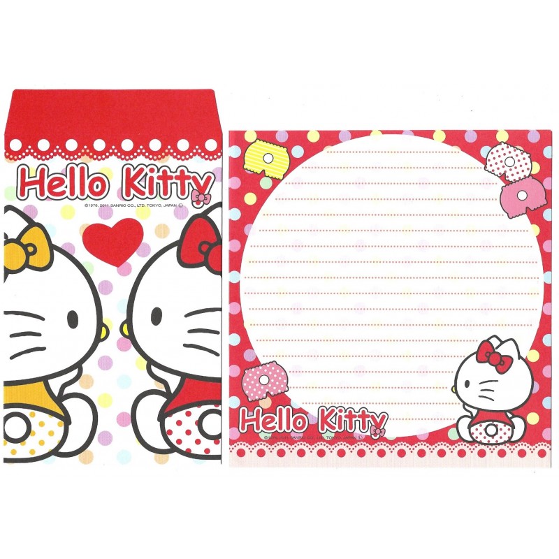 Ano 2011. Kit 4 Conjuntos de Papel de Carta Hello Kitty Pants Sanrio