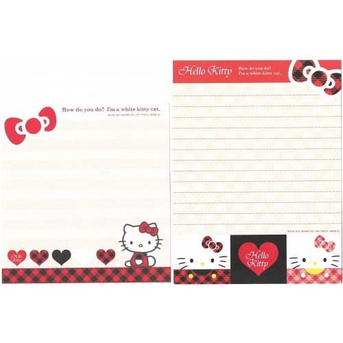 Ano 2011. Conjunto de Papel de Carta Hello Kitty Cat CVM1 Sanrio