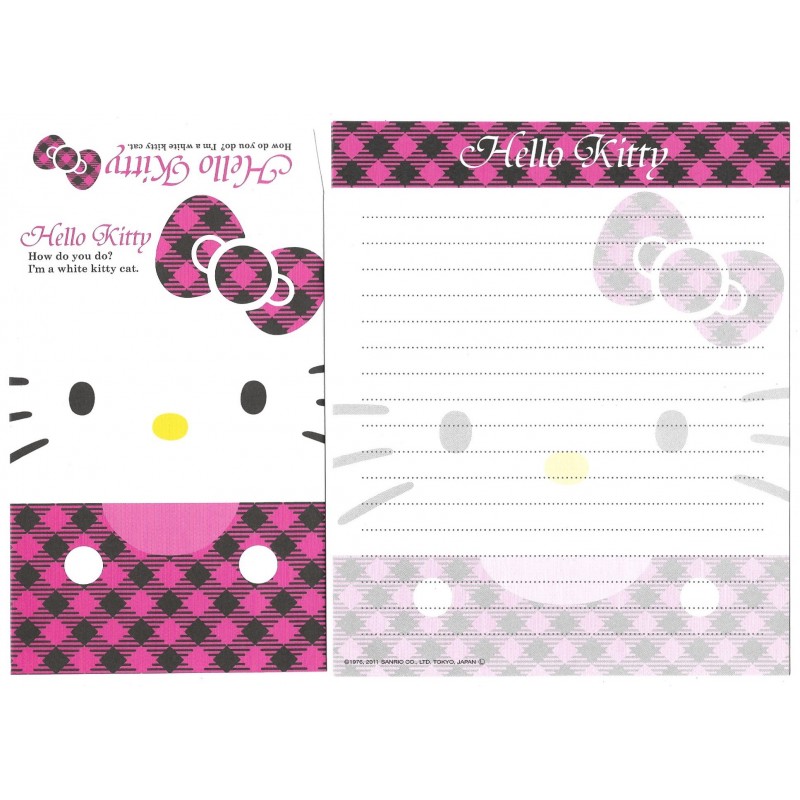 Ano 2011. Conjunto de Papel de Carta Hello Kitty Cat CRS2 Sanrio