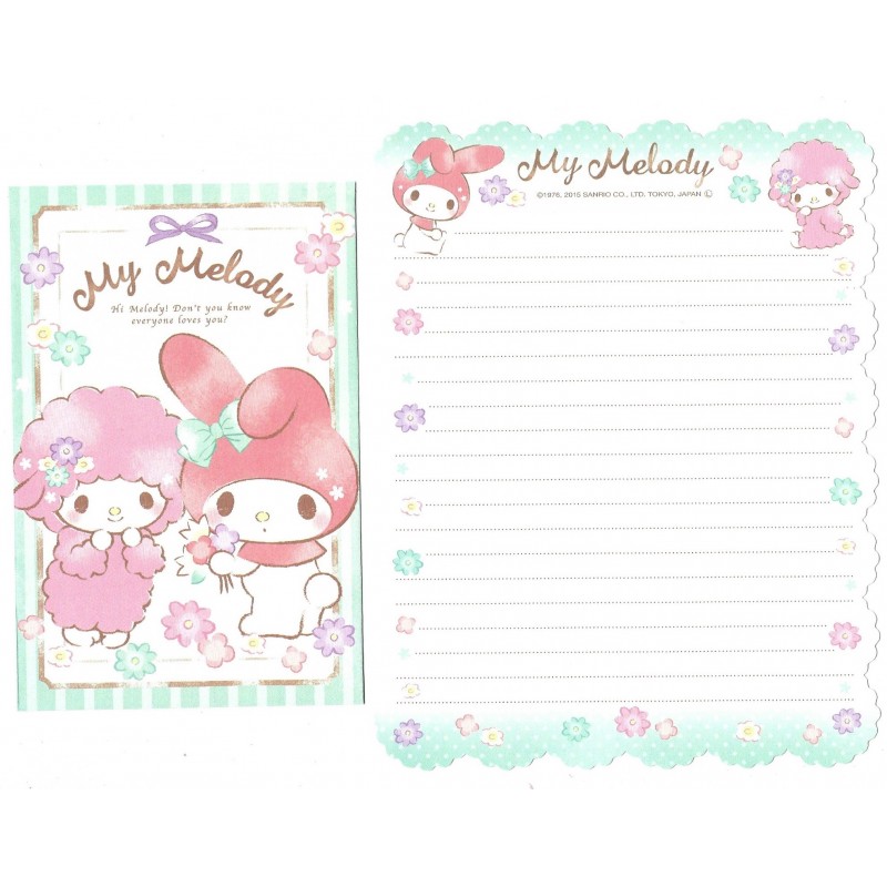 Ano 2015. Kit 2 Conjuntos de Papel de Carta My Melody & Piano Sanrio