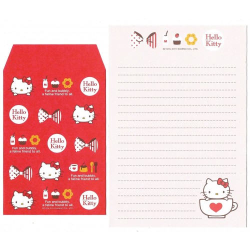 Ano 2011. Kit 4 Conjuntos de Papel de Carta Hello Kitty CRS Sanrio
