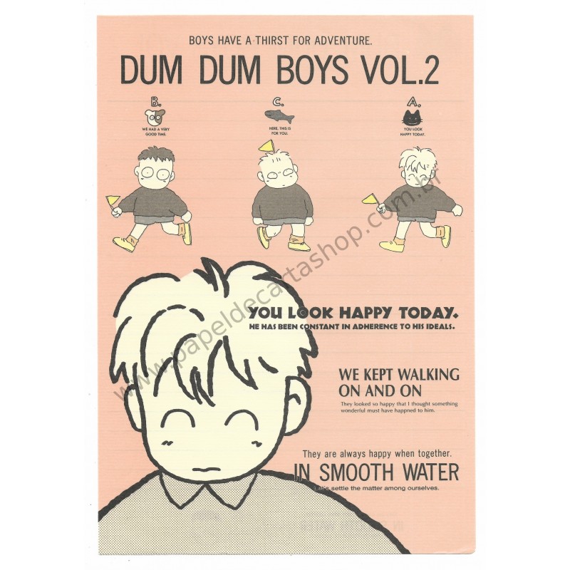 Conjunto de Papel de Carta Antigo DUM DUM BOYS Vol 2 Japan