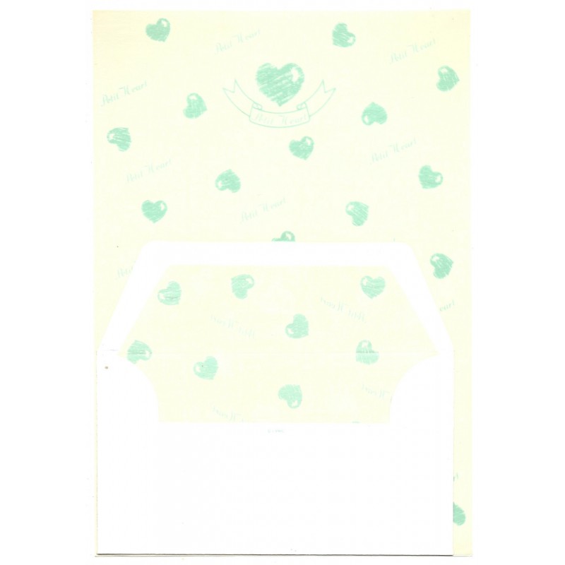 Conjunto de Papel de Carta Antigo (Vintage) Petit Heart CVD Lyric