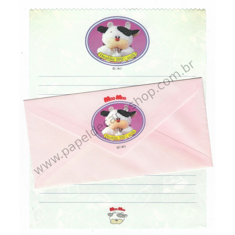 Conjunto de Papel de Carta Antigo (Vintage) Moo Moo CRS