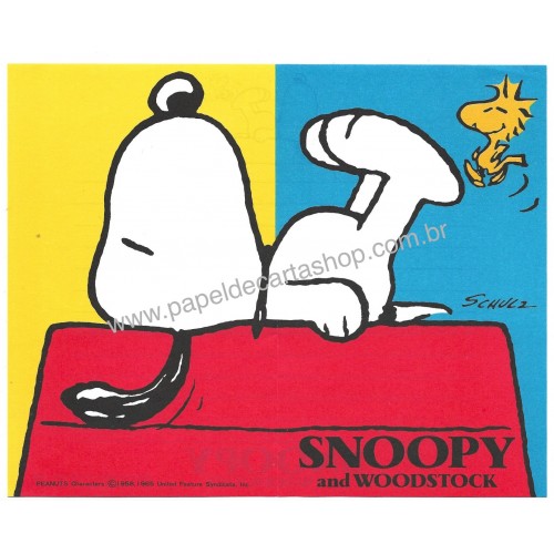 Conjunto de Papel de Carta Snoopy & Woodstock D Vintage Hallmark Japan