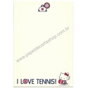 Ano 1976. Papel de Carta Hello Kitty I Love Tennis Sanrio