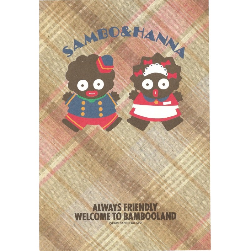 Ano 1985. Papel de Carta Sambo and Hanna Vintage Sanrio