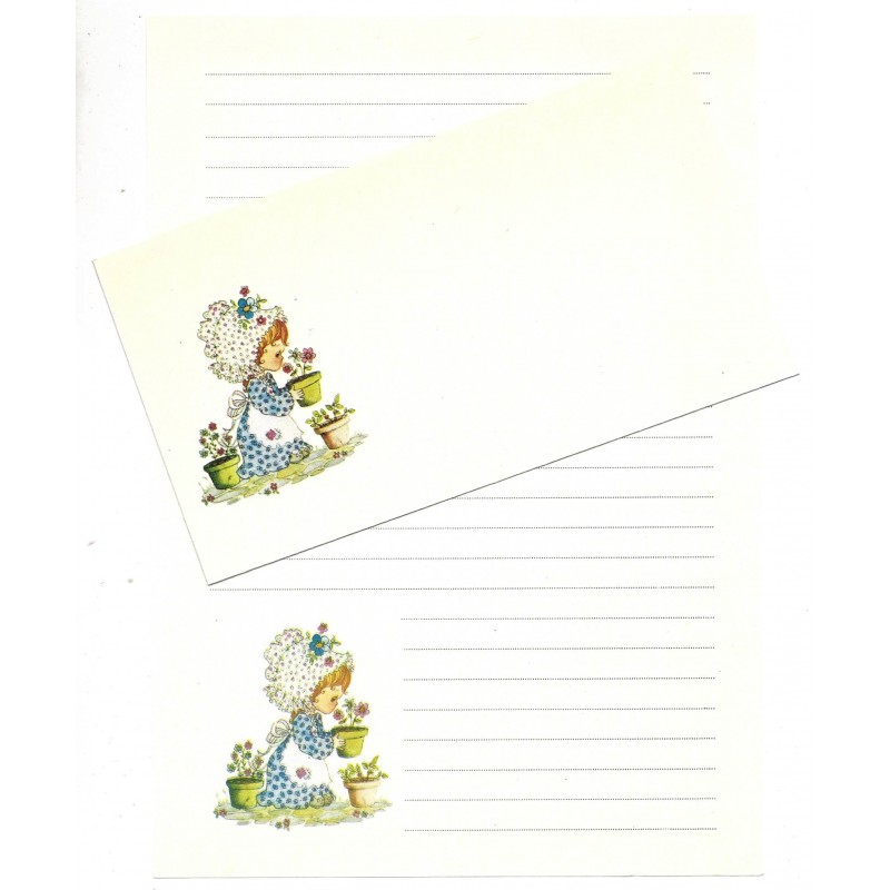 Conjunto de Papel de Carta Importado Garden