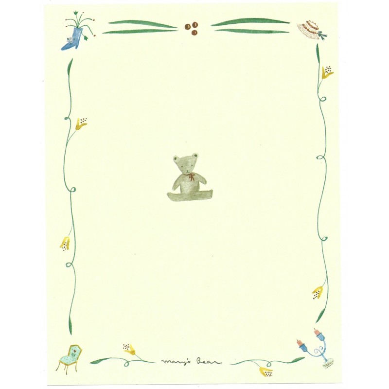 Conjunto de Papel de Carta Vintage Mary's Bear