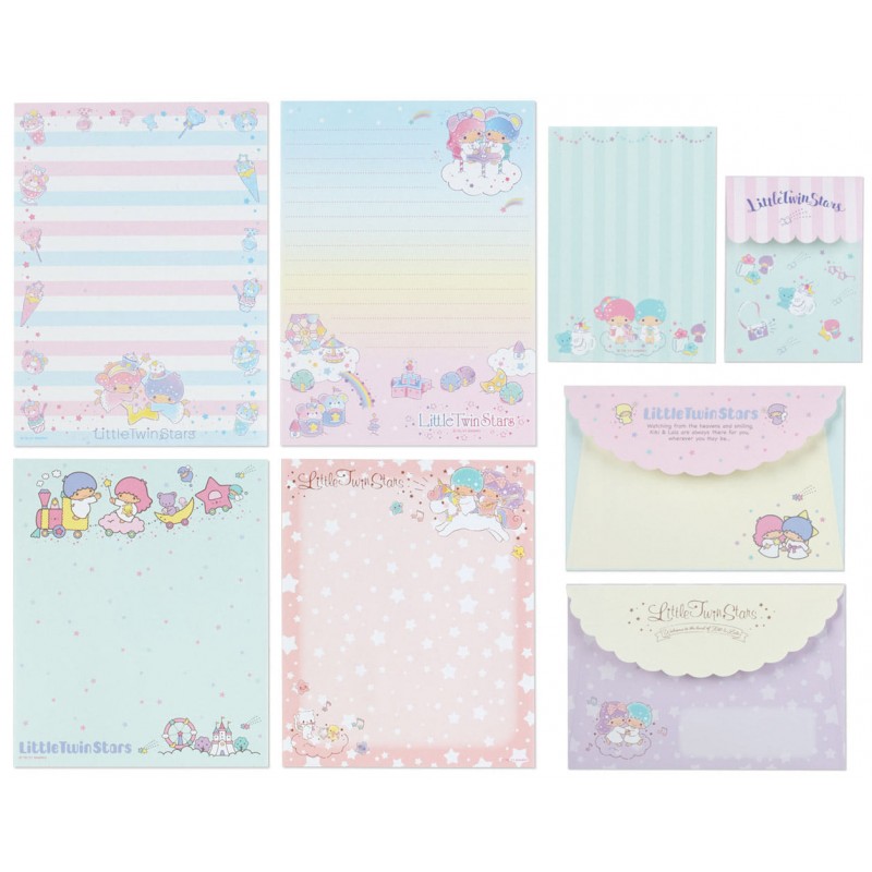 Ano 2021. Conjunto de Papel de Carta Little Twin Stars Five Sanrio