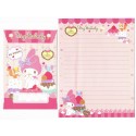 Ano 2012. Conjunto de Papel de Carta My Melody Ice Cream Sanrio