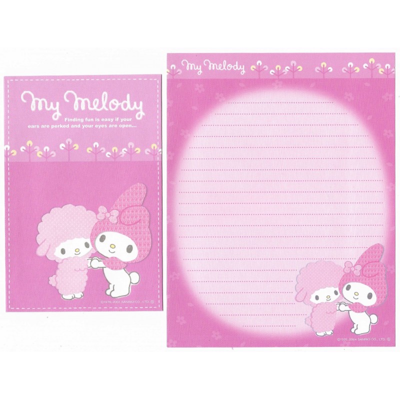 Ano 2004. Conjuntos de Papel de Carta My Melody kit CRS Sanrio