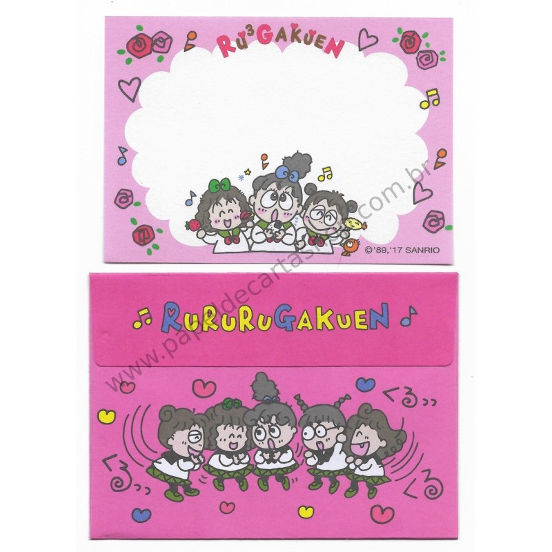 Ano 2017 Mini-Conjunto de Papel de Carta Sanrio Characters RURURUGakuen