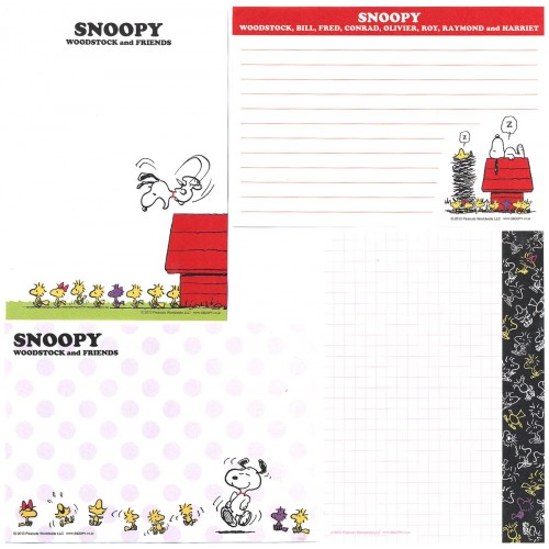 Ano 2013. Kit 4 Notas Snoopy & Woodstock CLL Peanuts Japan