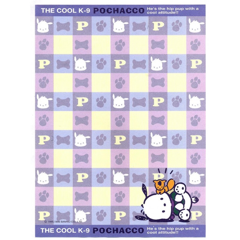 Ano 1996. Papel de Carta Pochacco CAZ Vintage Sanrio