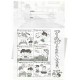 Conjunto de Papel de Carta Antigo Importado Boy's Scene JAPAN