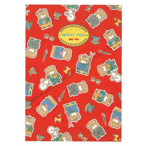 Ano 1984. Papel de Carta Gentle Bear League CVM Sanrio