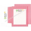 Conjunto de Papel de Carta Antigo Fancy Check MIDORI Japan