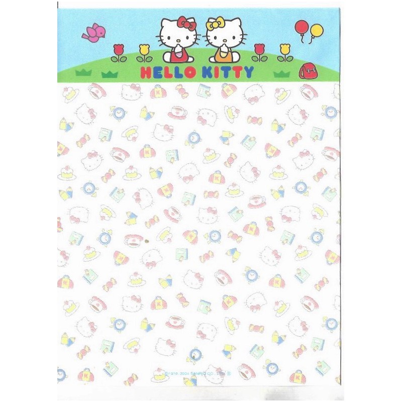 Ano 2004. Conjunto de Papel de Carta Hello Kitty Col 17 Sanrio