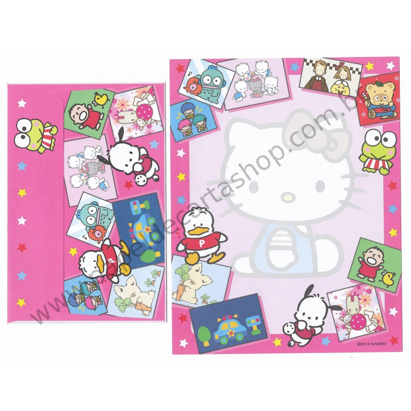 Ano 2012. Kit 4 Conjuntos de Papel de Carta HK & Sanrio Characters