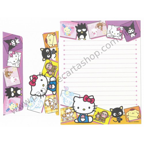 Ano 2012. Kit 4 Conjuntos de Papel de Carta HK & Sanrio Characters