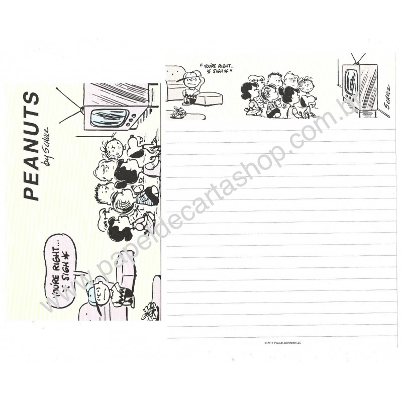 Kit 2 Conjuntos de Papel de Carta Vintage Peanuts 2015