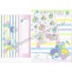 Ano 2003. Conjunto de Papel de Carta Little Twin Stars Baloons ADE Sanrio