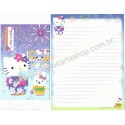 Ano 2001. Conjunto de Papel de Carta Gotōchi Kitty Regional 21 Sanrio