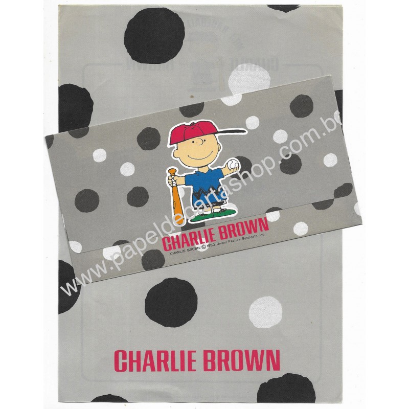 Conjunto de Papel de Carta Charlie Brown Antigo Peanuts japan