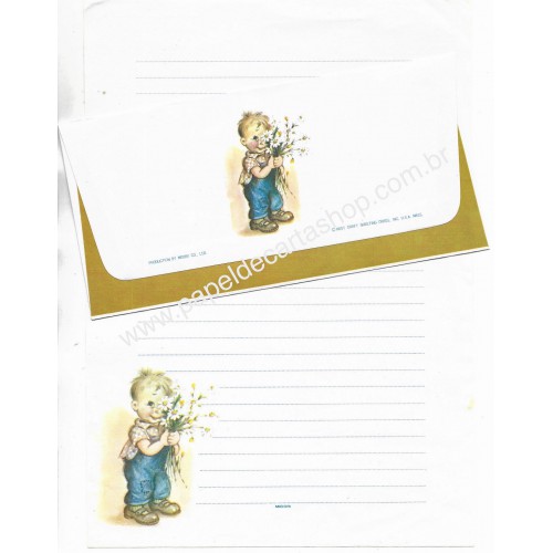 Conjunto de Papel de Carta Importado Rust Craft MIDORI Japão