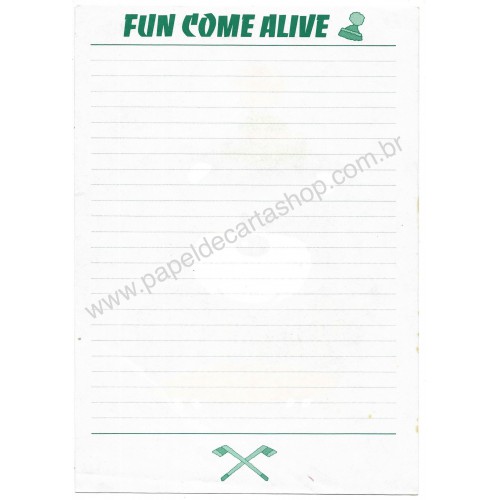 Ano XXXX. Papel de Carta Fun Come Alive Vintage Sanrio