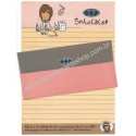 Conjunto de Papel de Carta Antigo Midnight DJ Japan