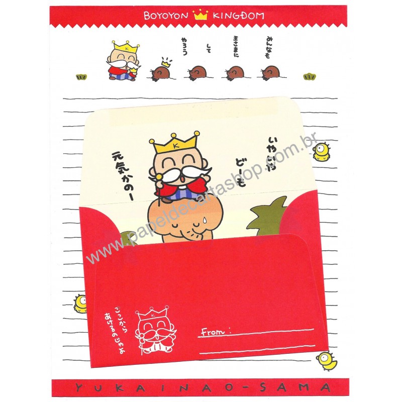 Conjunto de Papel de Carta Antigo Boyoyon Kingdon Japan