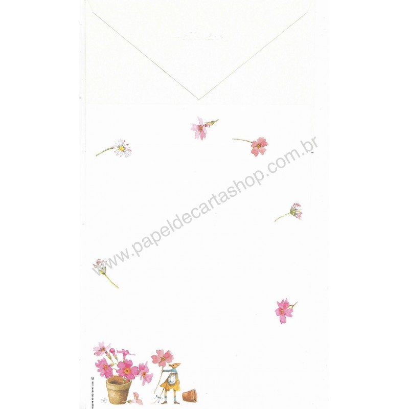 Conjunto de Papel de Carta Antigo Importado Ratinha Hallmark