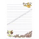 Papel de Carta Garfield Flowers - Paws