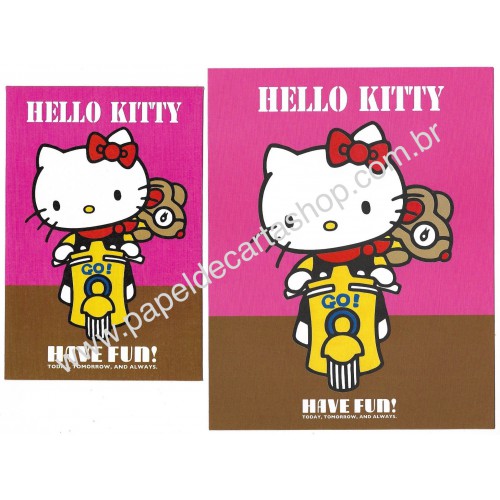 Ano 2010. Conjunto de Papel de Carta Hello Kitty Have Fun Sanrio
