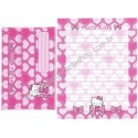 Ano 2002. Conjunto de Papel de Carta Hello Kitty & Ribbon Sanrio