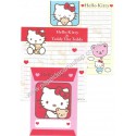 Ano 2004. Conjunto de Papel de Carta Hello Kitty & Teddy Sanrio