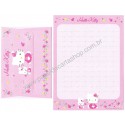 Ano 2005. Conjunto de Papel de Carta Hello Kitty Flowers Sanrio