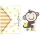 Conjunto de Papel de Carta Importado Alpha Point Monkey Dreams DC