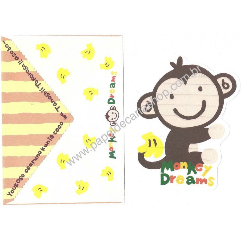 Conjunto de Papel de Carta Importado Alpha Point Monkey Dreams DC