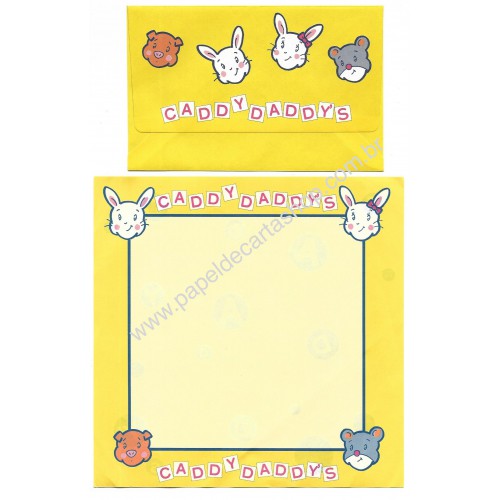 Ano 1979. Conjunto de Papel de Carta Caddy Daddy's Sanrio Vintage