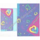 Ano 1988. Conjunto de Papel de Carta Heart Fashion Folio HT Sanrio