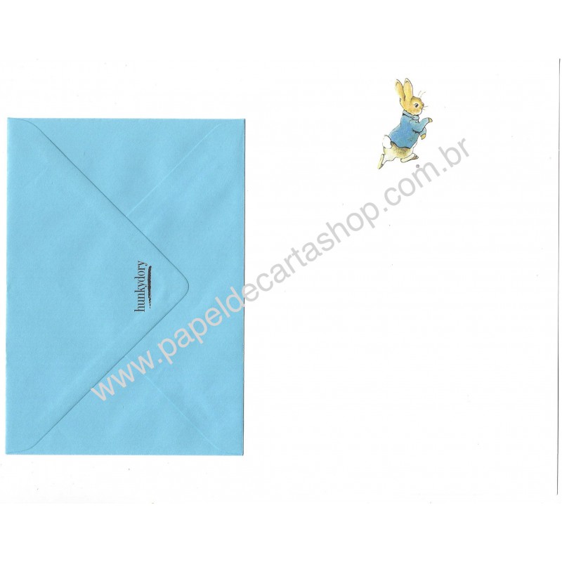 Conjunto de Papel de Carta ANTIGO Importado Peter Rabbit Hunkydory